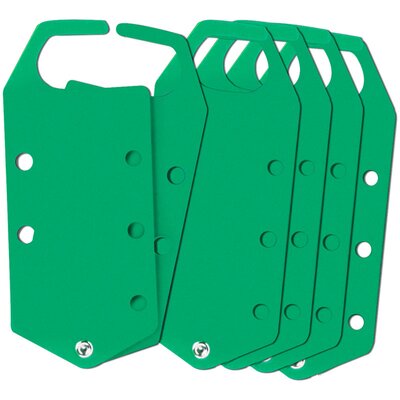 Blokada LOTO klamrowa z miejscem do opisania, zielona , 225198