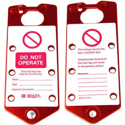 Blokady klamrowe LOTO, z etykietami, 265390