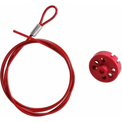 Blokada LOTO Pro-Lock, z linką stalową 1,5 m, 225203