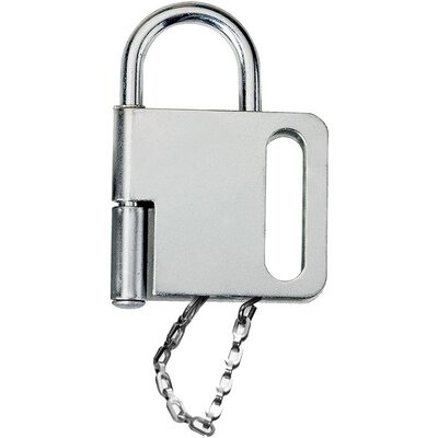 Blokada stalowa LOTO, o zwiększonej wytrzymałości + łańcuch 150 mm, 230000