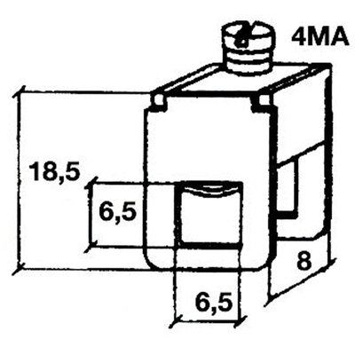 Zacisk 0,5-16 mm² do szyny miedzianej 6x6 mm, Z121119