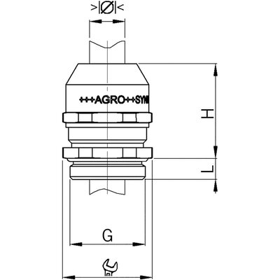 Dławnica kablowa Syntec®, 1145.32.150 - schemat
