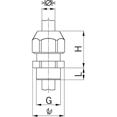Dławnica kablowa Syntec®, 1545.32.1.25 - schemat