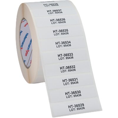 Etykiety samoprzylepne do opasek, tabliczek i szyldów, termotransfer 43x41 mm, biała, 596-12261