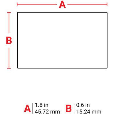 Etykiety do drukarek, 143310, M-126-490 - wymiary