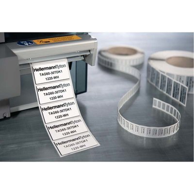 Etykiety do drukarek TT431 i TT4030, poliestrowe, 100x70 mm, białe, 596-00572 - aplikacja 2