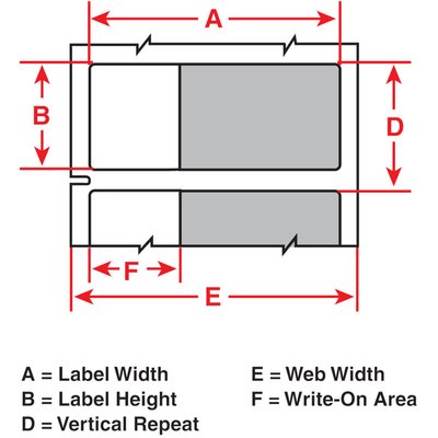 Etykiety do drukarek, 174351, M6-76-461 - schemat