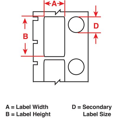Etykiety do drukarek, 174097, M6-205-492 - schemat
