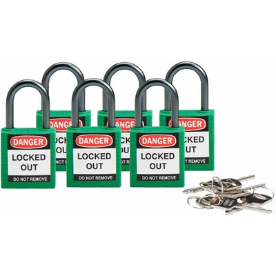 Kłódki LOTO kompaktowe, nylonowe, 814118