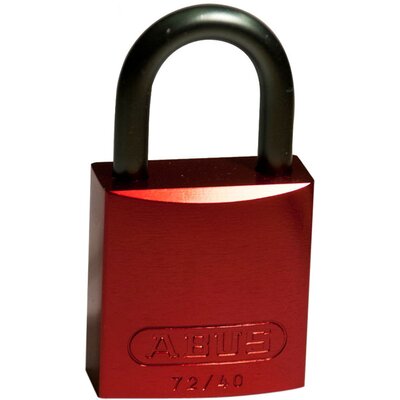 Kłódka LOTO z aluminiową szeklą 25 mm, czerwona, 814066