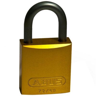 Kłódka LOTO z aluminiową szeklą 25 mm, żółta, 814068