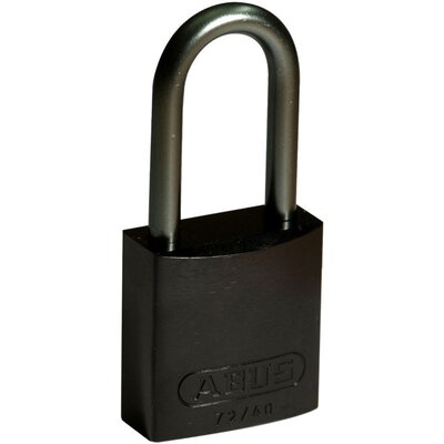 Kłódka LOTO z aluminiową szeklą 40 mm, czarna, 814074