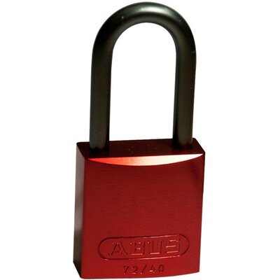 Kłódka LOTO z aluminiową szeklą 40 mm, czerwona, 814073