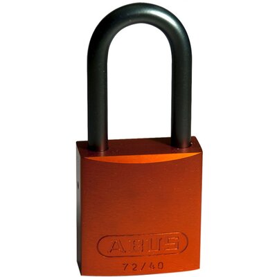 Kłódka LOTO z aluminiową szeklą 40 mm, pomarańczowa, 814077