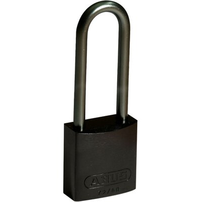 Kłódka LOTO z aluminiową szeklą 75 mm, czarna, 814081