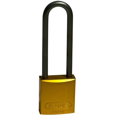 Kłódka LOTO z aluminiową szeklą 75 mm, żółta, 814082