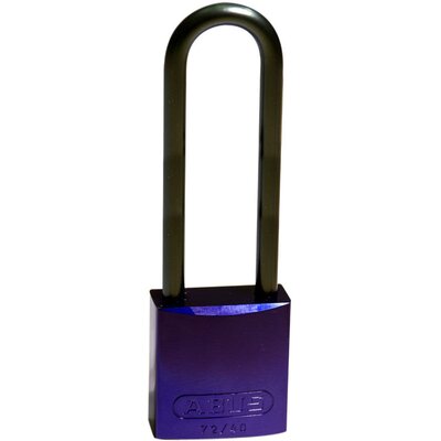 Kłódka LOTO z aluminiową szeklą 75 mm, fioletowa, 814085