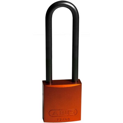 Kłódka LOTO z aluminiową szeklą 75 mm, pomarańczowa, 814084