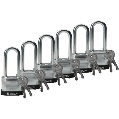 Kłódka LOTO stalowa, laminowana, szekla 51 mm, czarna, 814105