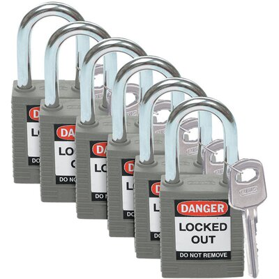 Kłódka bezpieczeństwa LOTO, stalowa, 814113