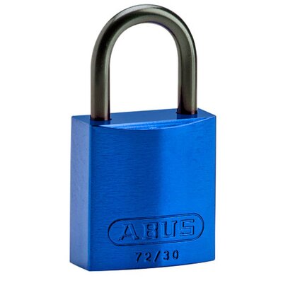 Kompaktowa kłódka LOTO aluminiowa, szekla 25 mm, niebieska, 834856