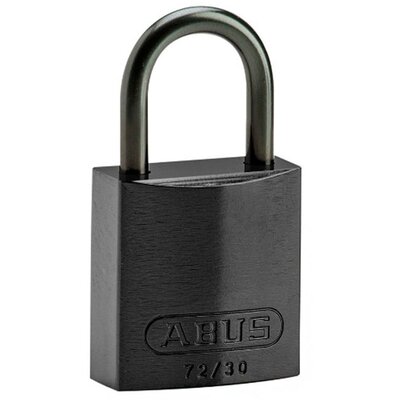 Kompaktowa kłódka LOTO aluminiowa, szekla 25 mm, czarna, 834857