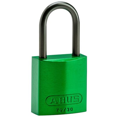 Kompaktowa kłódka LOTO aluminiowa, szekla 40 mm, zielona, 834866