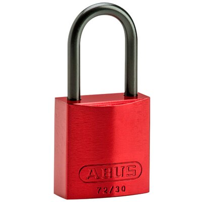 Kompaktowa kłódka LOTO aluminiowa, szekla 40 mm, czerwona, 834864