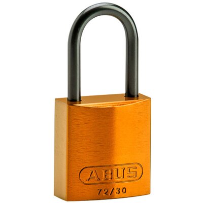 Kompaktowa kłódka LOTO aluminiowa, szekla 40 mm, pomarańczowa, 834867