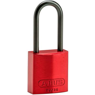 Kompaktowa kłódka LOTO aluminiowa, szekla 50 mm, czerwona, 834870