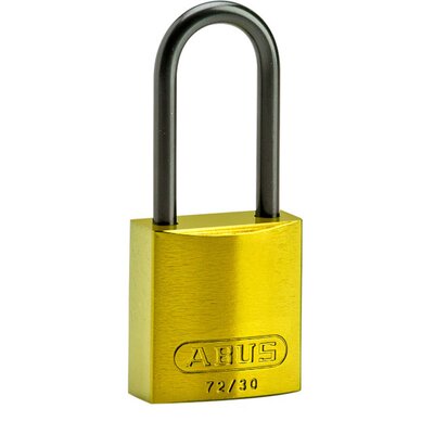 Kompaktowa kłódka LOTO aluminiowa, szekla 50 mm, żółta, 834871