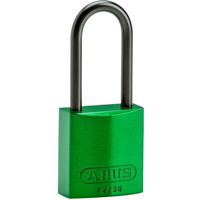 Kompaktowa kłódka LOTO aluminiowa, szekla 50 mm, zielona, 834872