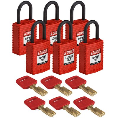 Kłódki LOTO SafeKey - kompaktowe, nylonowe, 150207