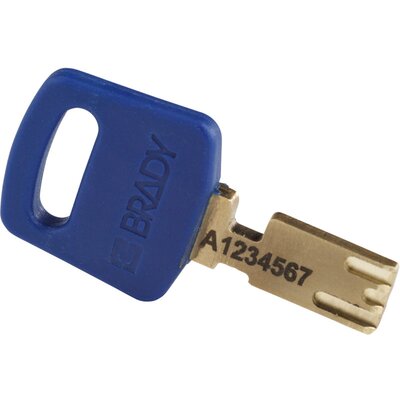 Kłódka bezpieczeństwa LOTO SafeKey, aluminiowa, szekla 76 mm, niebieska, 150322 - zdjęcie 2