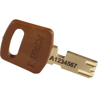 Kłódka LOTO SafeKey nylonowa, szekla 38 mm, brązowa,150318 - zdjęcie 2