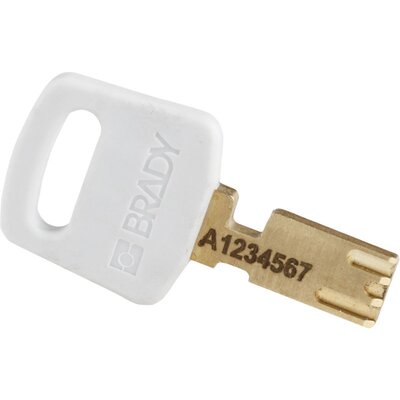 Kłódka LOTO SafeKey nylonowa, szekla stalowa 38 mm, biała, 150340 - zdjęcie 2