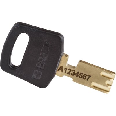 Kłódka bezpieczeństwa LOTO SafeKey, aluminiowa, szekla 76 mm, czarna, 150331 - zdjęcie 2