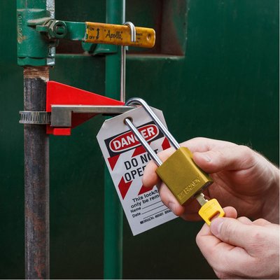 Kłódka bezpieczeństwa LOTO SafeKey, aluminiowa, szekla 76 mm, czerwona, 150218 - zdjęcie 2