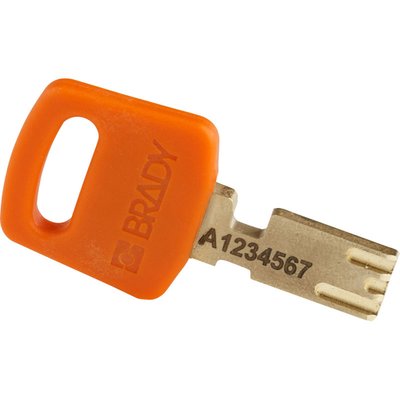 Kłódka bezpieczeństwa LOTO SafeKey, aluminiowa, szekla 76 mm, pomarańczowa, 150344 - zdjęcie 2