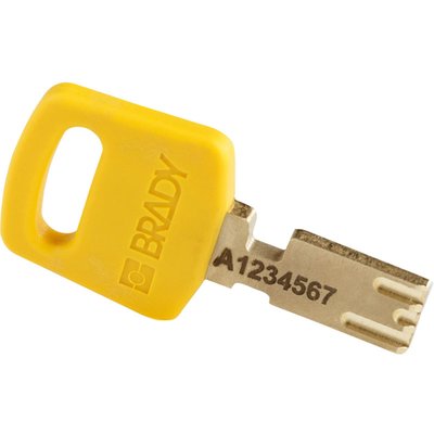 Kłódka LOTO SafeKey kompaktowa, nylonowa, szekla 25 mm, żółta, 150208 - zdjęcie 2