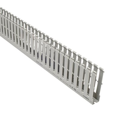 Korytko kablowe grubogrzebiniowe T1-F, 25x100x2000 mm, szare, B00141