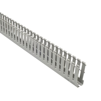 Korytko kablowe grubogrzebiniowe T1-F, 25x80x2000 mm, szare, B00146