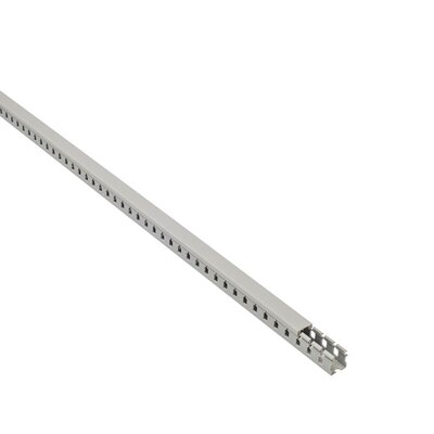 Korytko kablowe grubogrzebiniowe T1, 15x18x2000 mm, szare, B00670 - zestaw