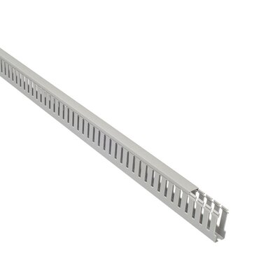 Korytko kablowe grubogrzebiniowe T1, 15x40x2000 mm, szare, B00674 - zestaw