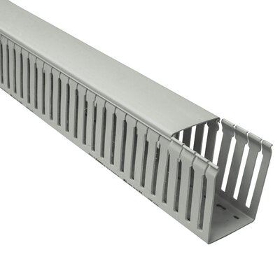 Korytko kablowe grzebieniowe T1-H, 75x100x2000 mm, szare, B01081 - zestaw