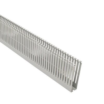 Korytko kablowe cienkogrzebiniowe T1-EF, 25x100x2000 mm, szare, B01148