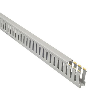 Korytko kablowe grubogrzebiniowe T1-N, 25x60x2000 mm, szare, B02562 - zestaw