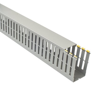Korytko kablowe grubogrzebiniowe T1-N, 60x100x2000 mm, szare, B02571 - zestaw