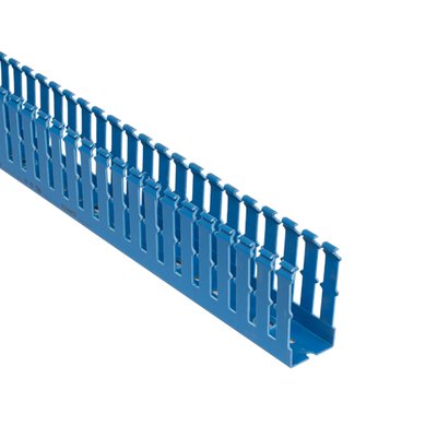 Korytko kablowe grubogrzebiniowe T1-F, 25x80x2000 mm, niebieskie, B01137