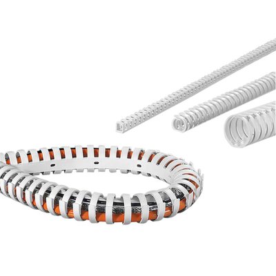 Korytko kablowe elastyczne HelaDuct Flex, 45x48x500 mm, białe, 164-41008 - aplikacja